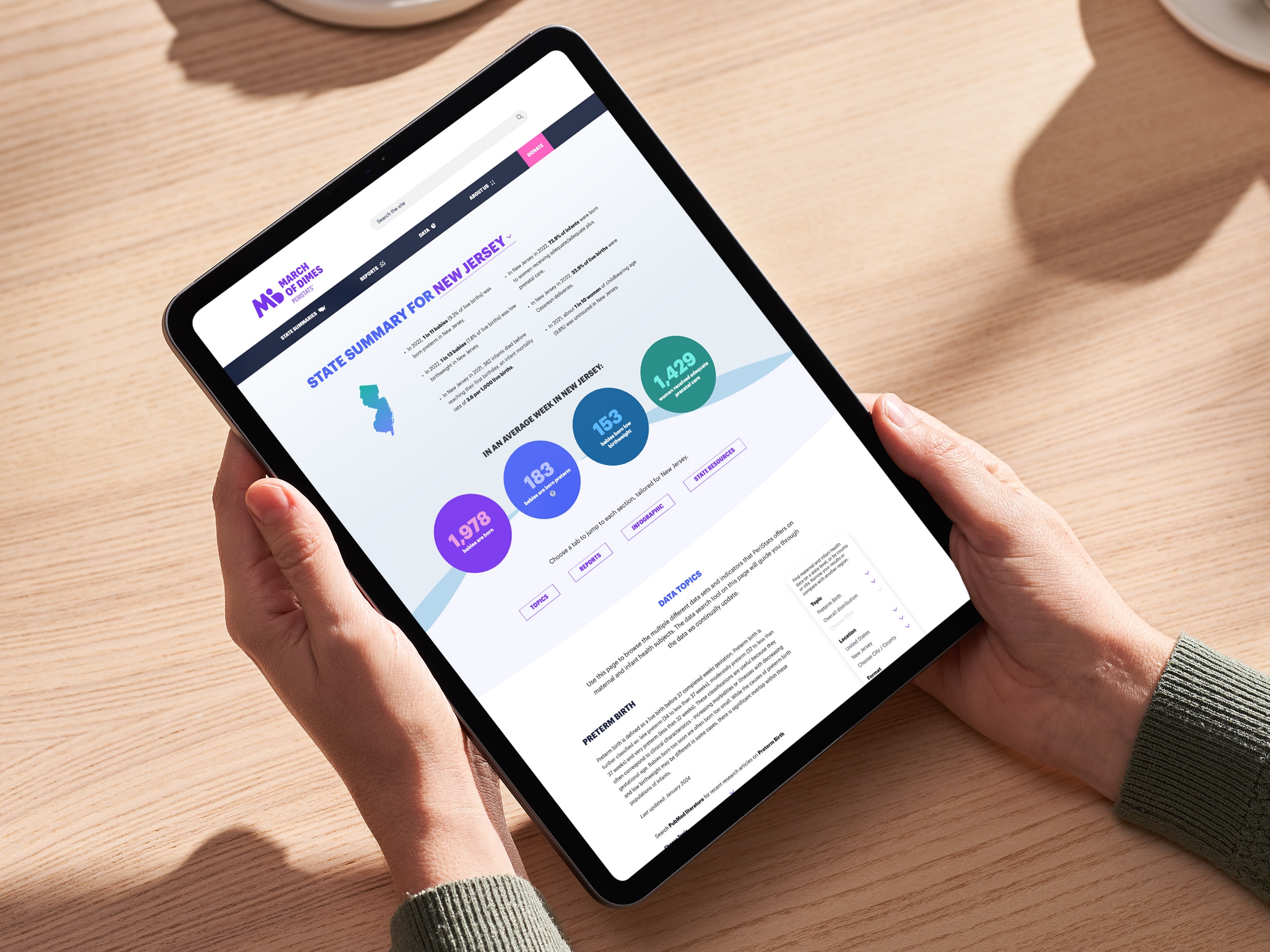 March of Dimes data accessibility